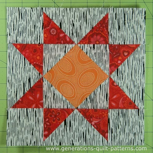 Crystal Star Quilt Block Tutorial Instructions for 5 block sizes