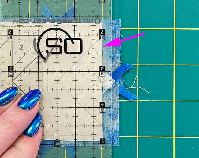 Fold the pattern back on itself on the line between #2/#3 and #4