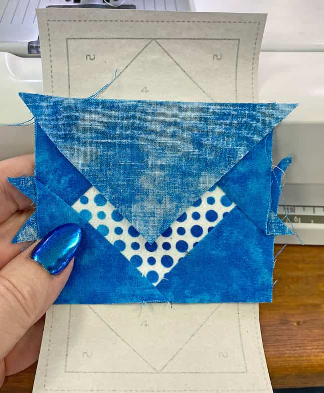 Line up the long edge of #4 with the freshly trimmed SA Line up the long edge of #4 with the freshly trimmed SA