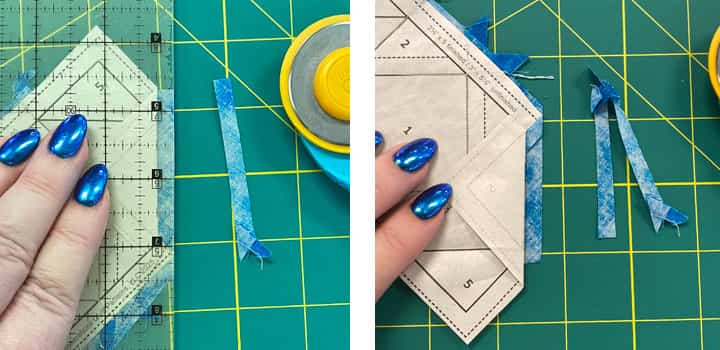 Trim each short side of #4 to the perfect 1/4" SA