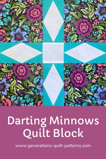Pin this Darting Minnows quilt block tutorial Pin this Darting Minnows quilt block tutorial