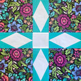 Click this Darting Minnows quilt block to go to the tutorial in 5 sizes