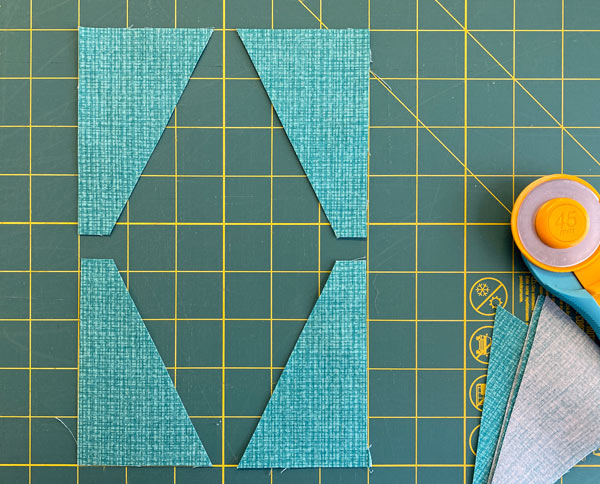 You end up with pairs of mirror image side triangles You end up with pairs of mirror image side triangles