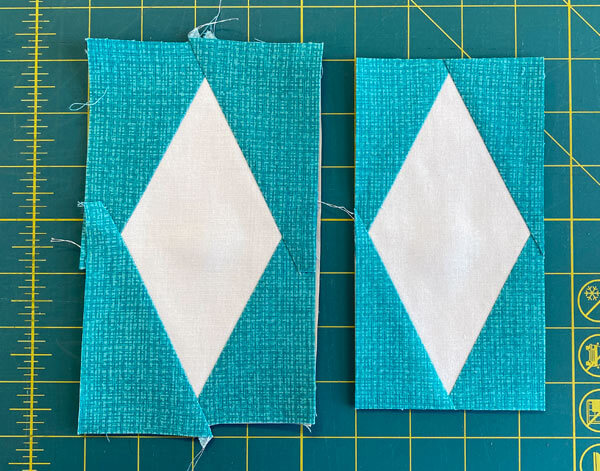 An untrimmed versus a trimmed Diamond Rectangle An untrimmed versus a trimmed Diamond Rectangle