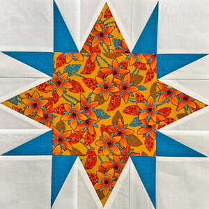 Click here for the Dervish Star quilt block tutorial in 3 sizes