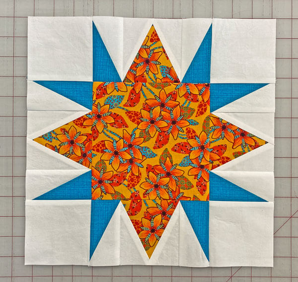 Dervish Star Quilt Block Tutorial: 8