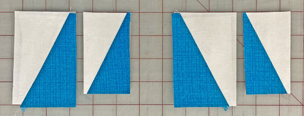Untrimmed and trimmed HRTs, A units left, B units right Untrimmed and trimmed HRTs, A units left, B units right