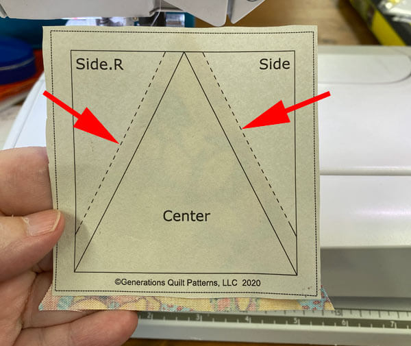 Position the Center patch Position the Center patch