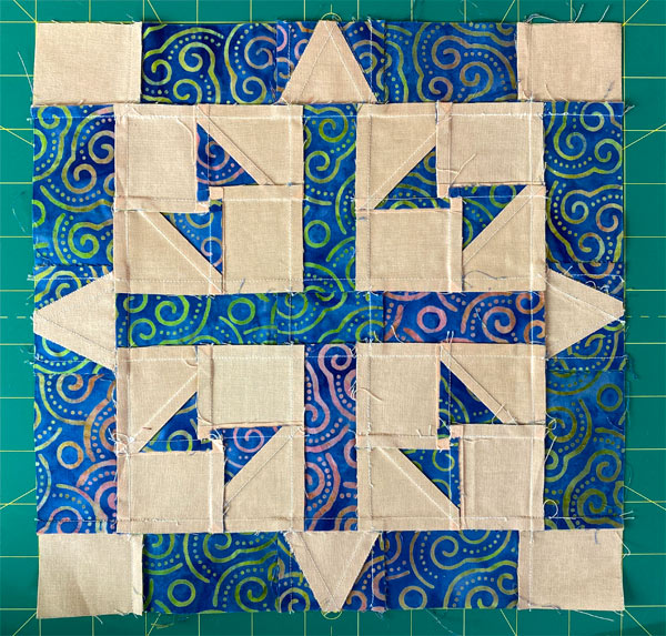 Diamond Cross Quilt Block Tutorial 7", 10 1/2", 14" finished