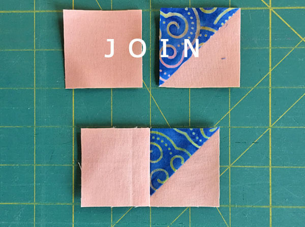 Sew a #3 to the #1/#2 HST Sew a #3 to the #1/#2 HST