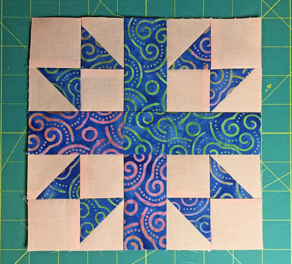 Diamond Cross Quilt Block Tutorial 7", 10 1/2", 14" finished