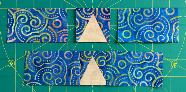 Stitch the side units Stitch the side units