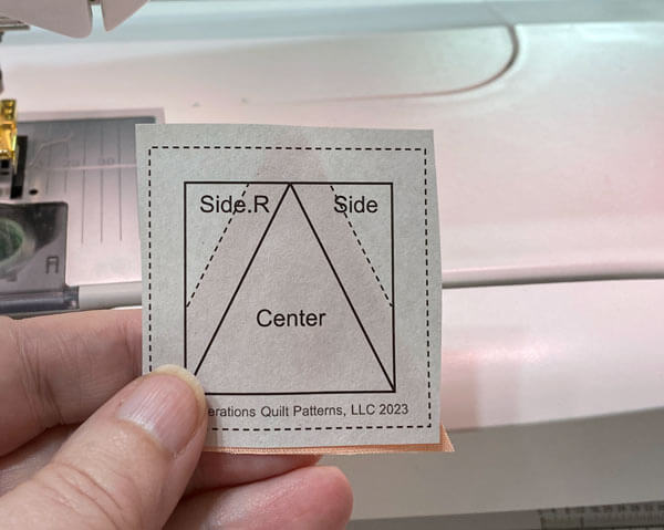 Position the Center between the dashes Position the Center between the dashes