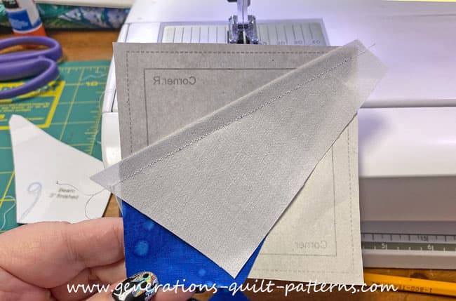 After sewing the first Corner RST with the Beam patch