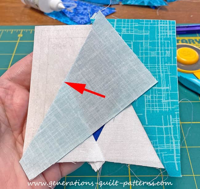 Position the 2nd Side triangle Position the 2nd Side triangle
