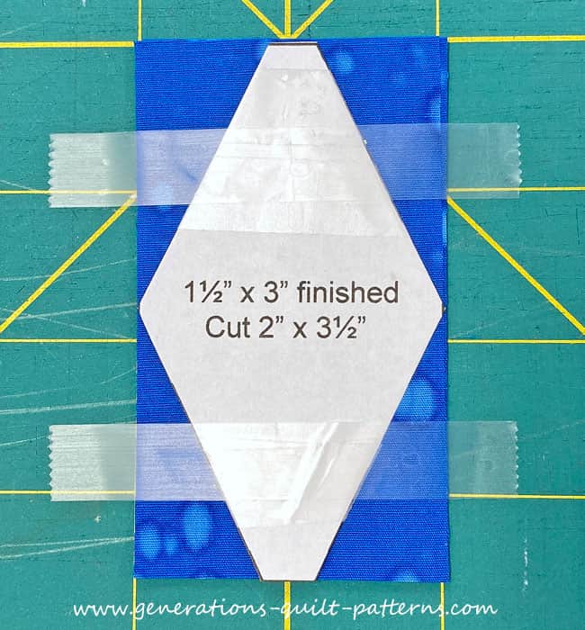 Using the Diamond template to subcut patches