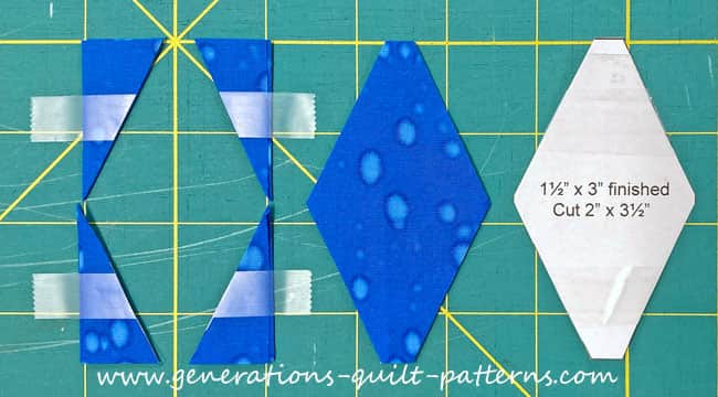 After the Diamond shapes are subcut