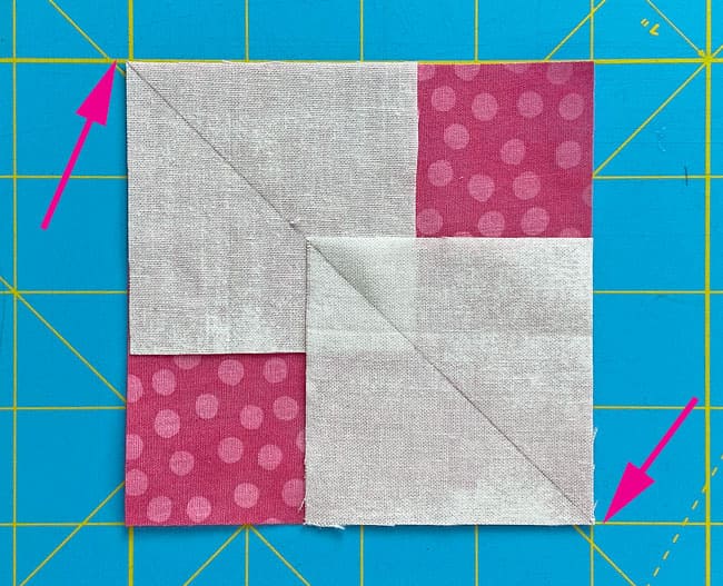 With RST, position a Sky square in each of two opposite corners of Goose square.