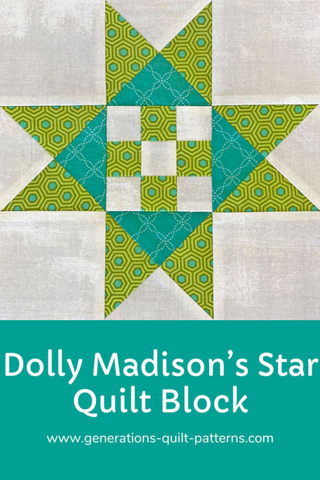 Pin this Dolly Madison's Star quilt block Pin this Dolly Madison's Star quilt block