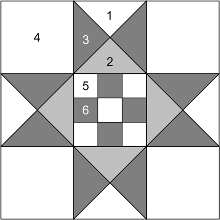 Dolly Madison's Star quilt block design Dolly Madison's Star quilt block design