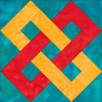 Double Link quilt block
