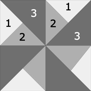 Pinwheel Block Size Chart