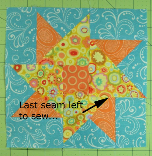 The unit before stitching the last seam The unit before stitching the last seam