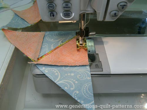 Stitch the second seam of the QST unit Stitch the second seam of the QST unit