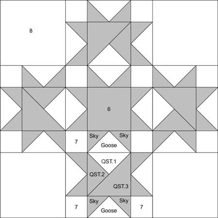 Double Star patchwork design