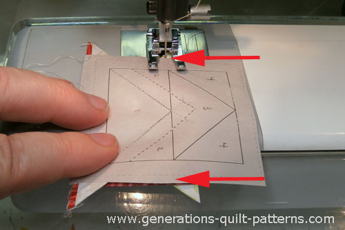 Position the second goose triangle