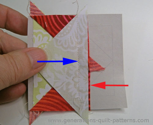 Trim the seam allowance to prevent shadowing