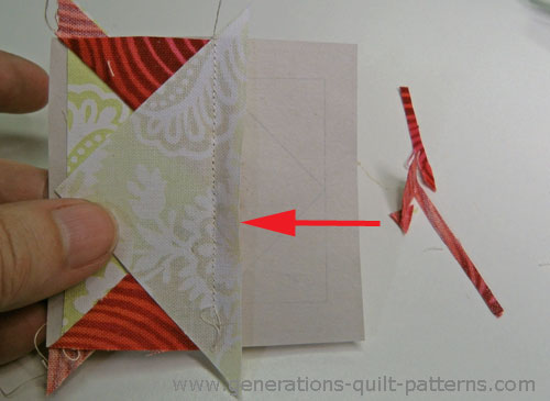 The seam allowance after trimming