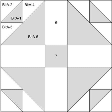 Duck and Ducklings quilt block design Duck and Ducklings quilt block design