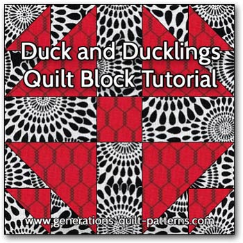 Duck and Ducklings Quilt Block: Illustrated Step-by-Step Tutorial in 3 ...