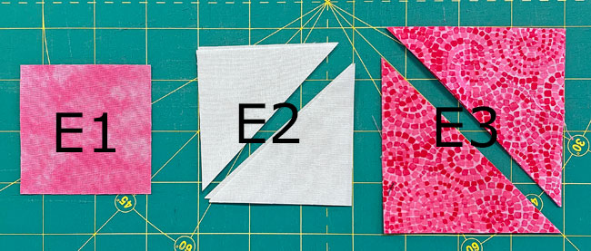 After subcutting your patches for the Economy quilt block After subcutting your patches for the Economy quilt block