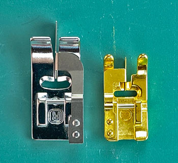 Two versions of an edge stitching foot for a Viking sewing machine Two versions of an edge stitching foot for a Viking sewing machine