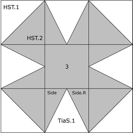 Eight Pointed Star quilt block design Eight Pointed Star quilt block design