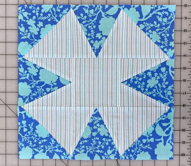 The finished Eight Pointed Star quilt block The finished Eight Pointed Star quilt block