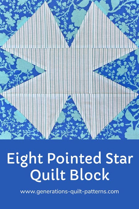 Pin this Eight Pointed Star quilt block tutorial Pin this Eight Pointed Star quilt block tutorial