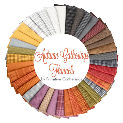Autumn Gatherings Flannels fabric collection by Primitive Gatherings for Moda