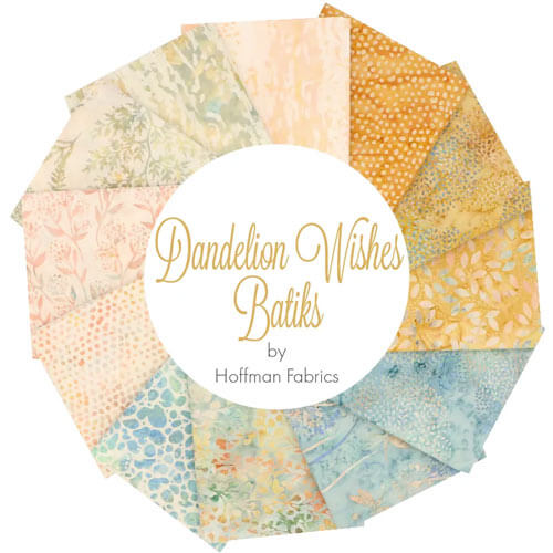 Dandelion Wishes Batiks fabric collection by Hoffman Fabrics