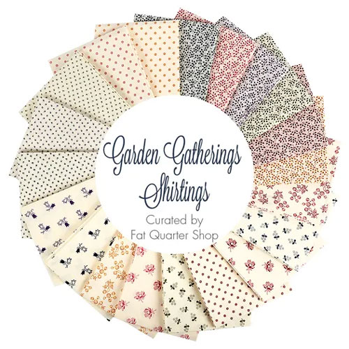 Garden Gatherings Shirtings fabric collection by Primitive Gatherings for Moda