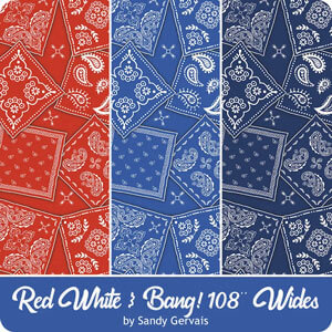 Red White & Bang! 108" Wide Yardage fabric collection by Sandy Gervais for Riley Blake