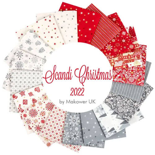 Scandi Christmas fabric collection by Makower UK for Andover