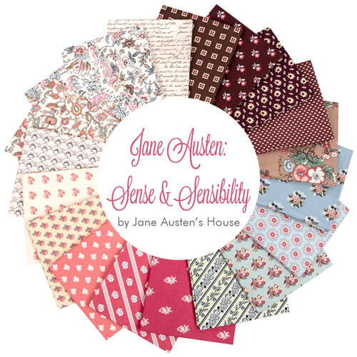 Jane Austen at Home<br>Sense & Sensibility fabric collection by Jane Austen's House for Riley Blake Jane Austen at Home<br>Sense & Sensibility fabric collection by Jane Austen's House for Riley Blake