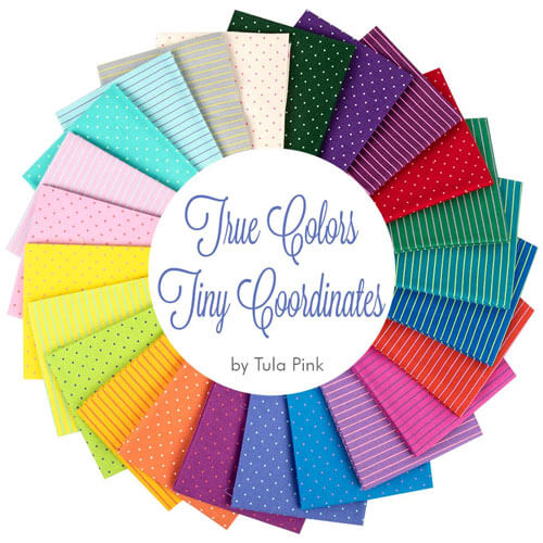 True Colors Tiny Coordinates fabric collection by Tula Pink for Free Spirit