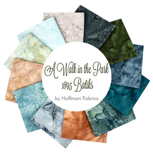 A Walk in the Park batiks by Hoffman Fabrics