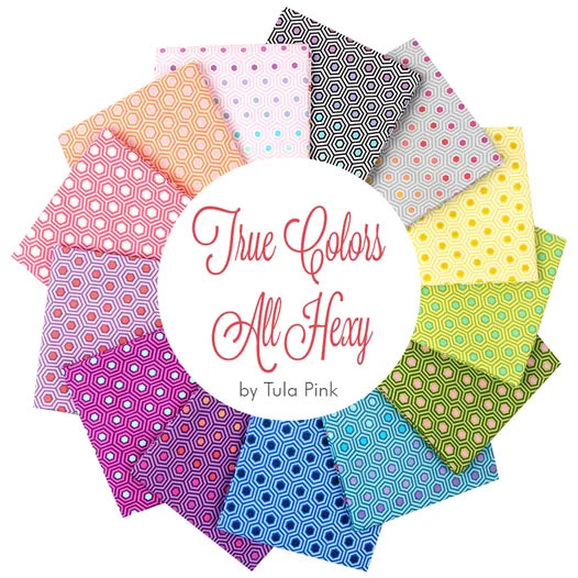True Colors All Hexy fabric collection by Tula Pink for Free Spirit