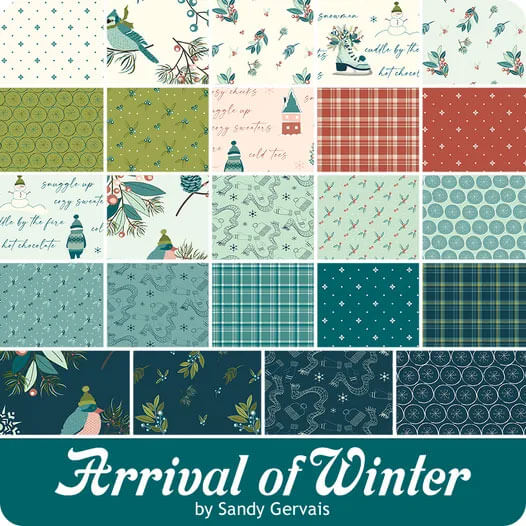 Arrival of Winter fabric collection by Sandy Gervais for Riley Blake
