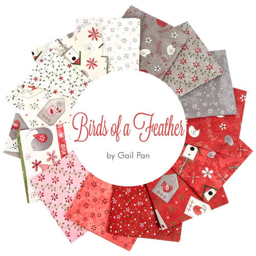 Birds of a Feather fabric collection by Gail Pan for Henry Glass